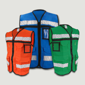 CHALECO GABARDINA C/ REFLEJANTE CERRADO VARIOS COLORES