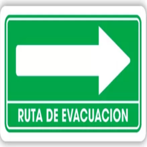 SEÑALAMIENTO LEYENDA "RUTA DE EVACUACIÓN DERECHA" TROVICEL