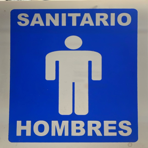 SEÑALAMIENTO LEYENDA "BAÑO DE HOMBRES" 30X25 CM TROVICEL