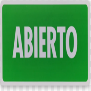 SEÑALAMIENTO LEYENDA "ABIERTO"