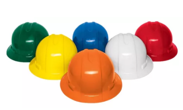 CASCO MSA ALA ANCHA VARIOS COLORES CON SUSPENCION FAST TRACK III