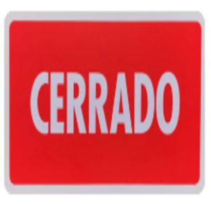 SEÑALAMIENTO LEYENDA "CERRADO"