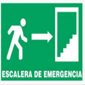 SEÑALAMIENTO LEYENDA "ESCALERA DE EMERGENCIA"