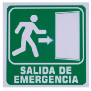 SEÑALAMIENTO LEYENDA "SALIDA DE EMERGENCIA" 30X15 CM TROVICEL